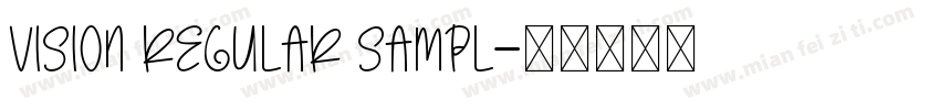 vision regular sampl字体转换
